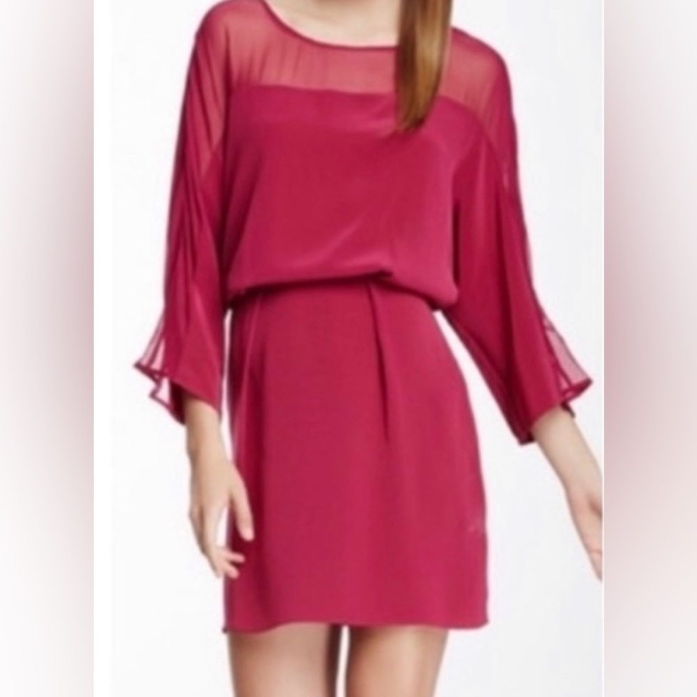 Elizabeth & James burgundy dress